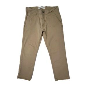 LEVI STRAUSS SIGNATURE MENS KHAKI PANTS SIZE 33X30 TAN COTTON S67 ATHLETIC